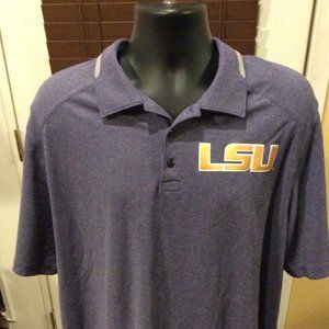 Nike Dri-Fit LSU Tigers Polo Shirt XL purple